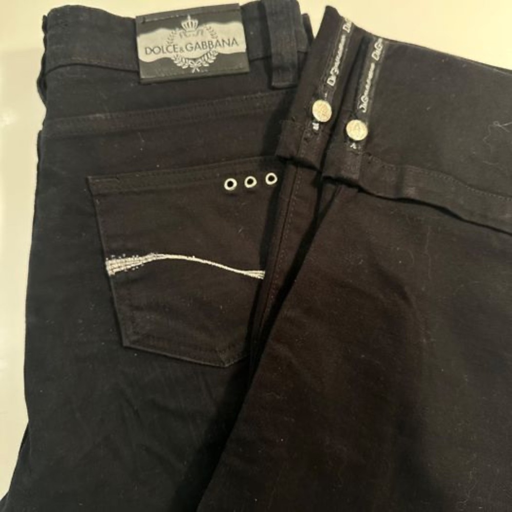 Dolce & Gabbana Crop Jeans -Black